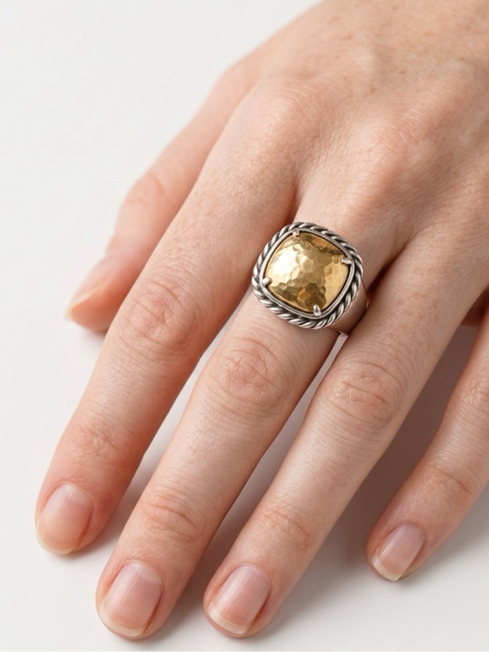 Brighton Christo Joyful Ring.  Size 6 Brushed Gold.  
Silver Plated. - Picture 3 of 6